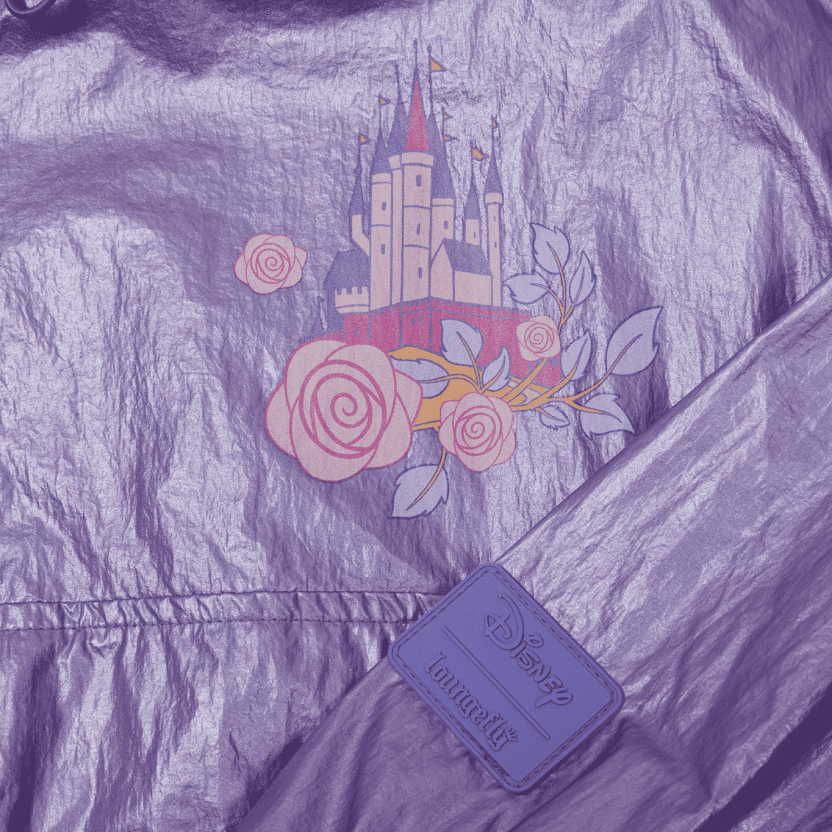 Sleeping Beauty Princess Aurora & Prince Phillip Floral Windbreaker Half-Zip Unisex Hoodie - Figurine Apparel Disney - vue 6