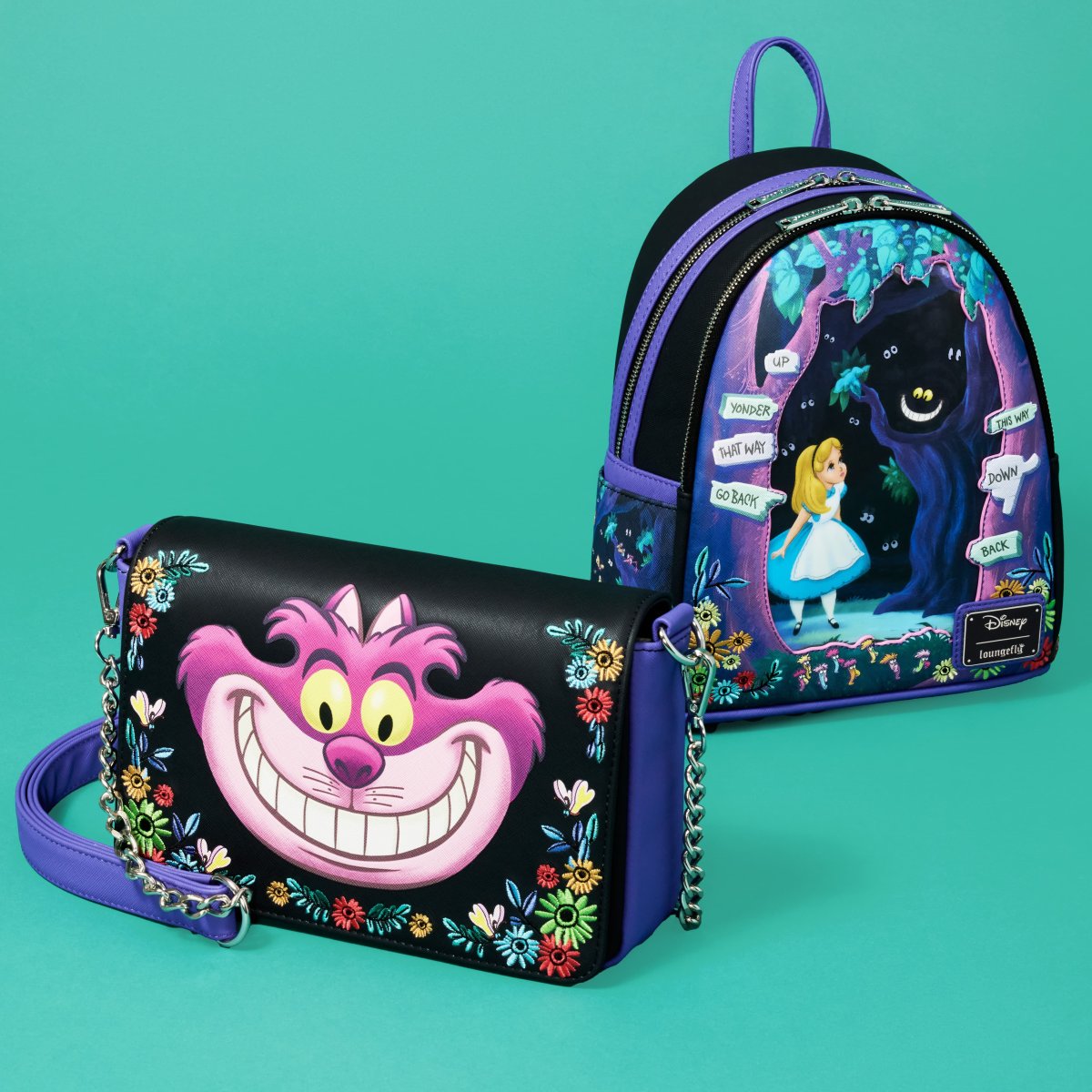Alice in Wonderland Tulgey Wood Lenticular Mini Backpack - Figurine Bags Disney - vue 3