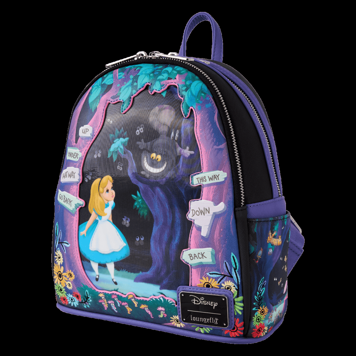 Alice in Wonderland Tulgey Wood Lenticular Mini Backpack - Figurine Bags Disney - vue 4