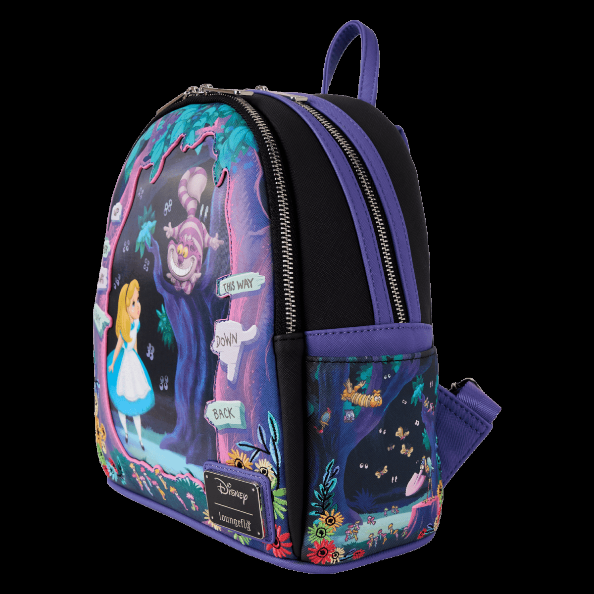 Alice in Wonderland Tulgey Wood Lenticular Mini Backpack - Figurine Bags Disney - vue 5