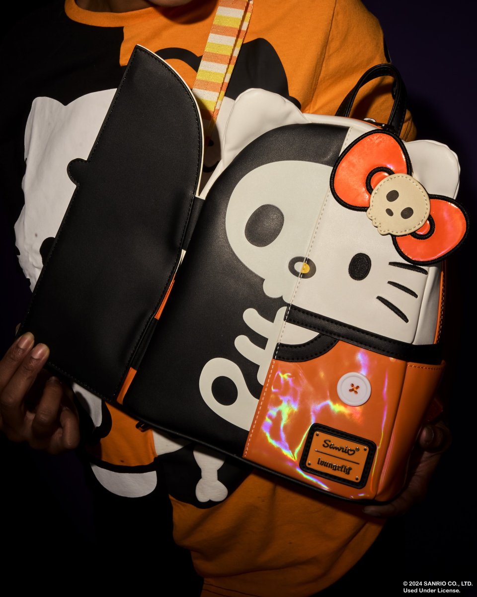 NYCC Limited Edition Sanrio Hello Kitty Skeleton Costume Glow Mini Backpack - Figurine Bags Sanrio - vue 2
