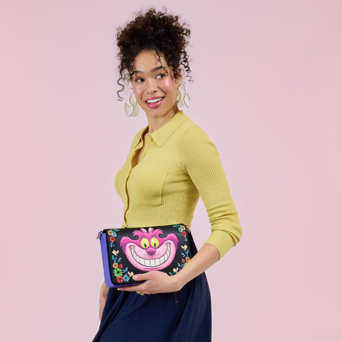 Alice in Wonderland Cheshire Cat Tulgey Wood Crossbody Bag - Figurine Bags Disney - vue 3