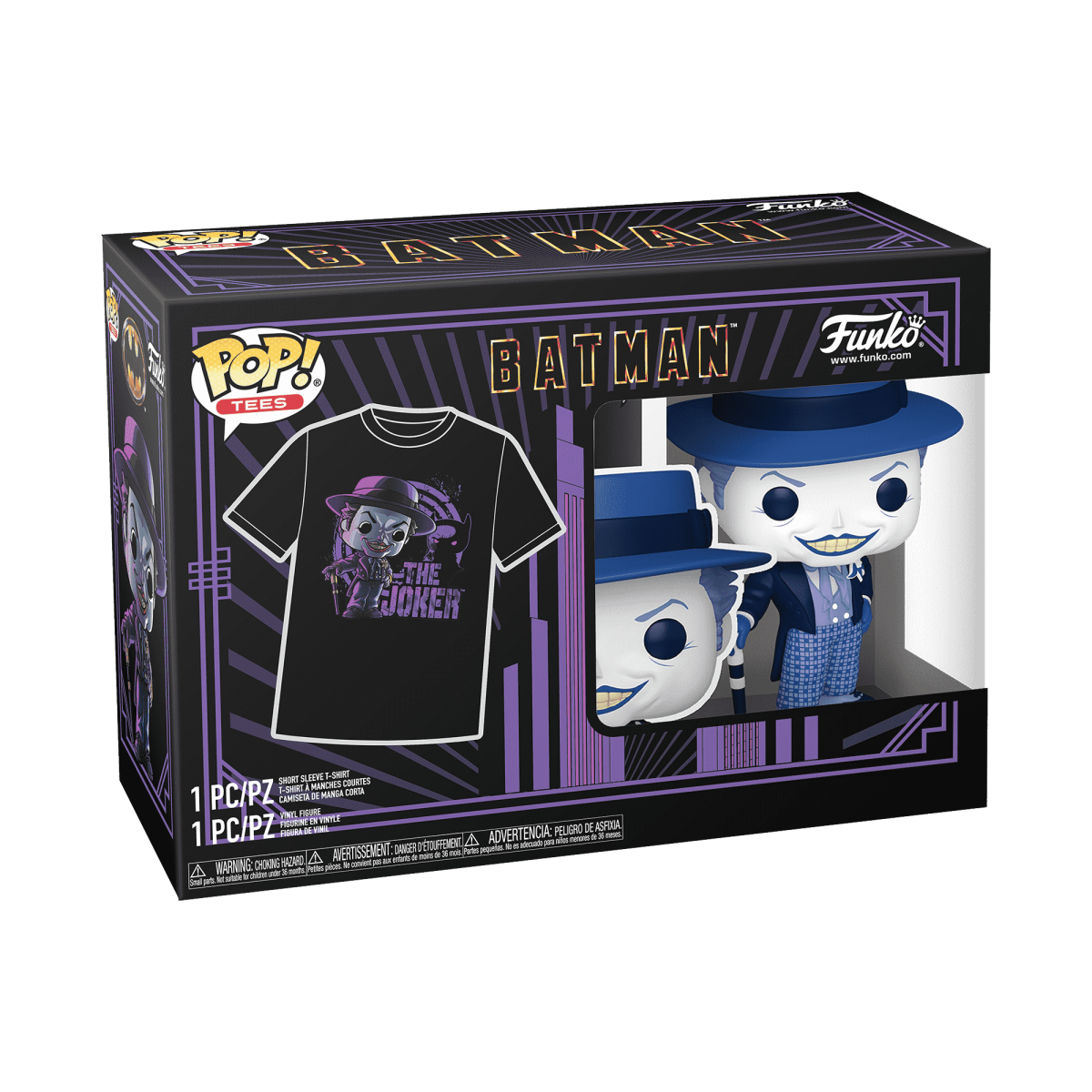 Pop! & Tee The Joker (Batman 1989) - Figurine Pop! & Tee DC Comics - vue 2
