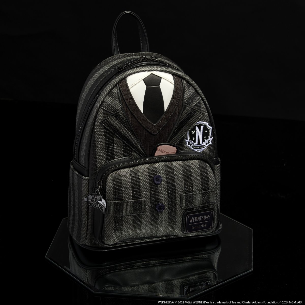 Limited Edition Wednesday Nevermore Academy Uniform Cosplay Mini Backpack - Figurine Bags The Addams Family - vue 2