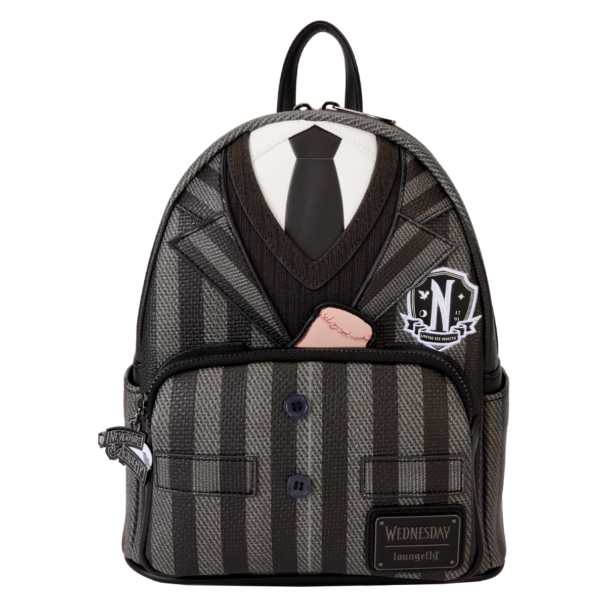 Limited Edition Wednesday Nevermore Academy Uniform Cosplay Mini Backpack - Figurine Bags The Addams Family - vue 4