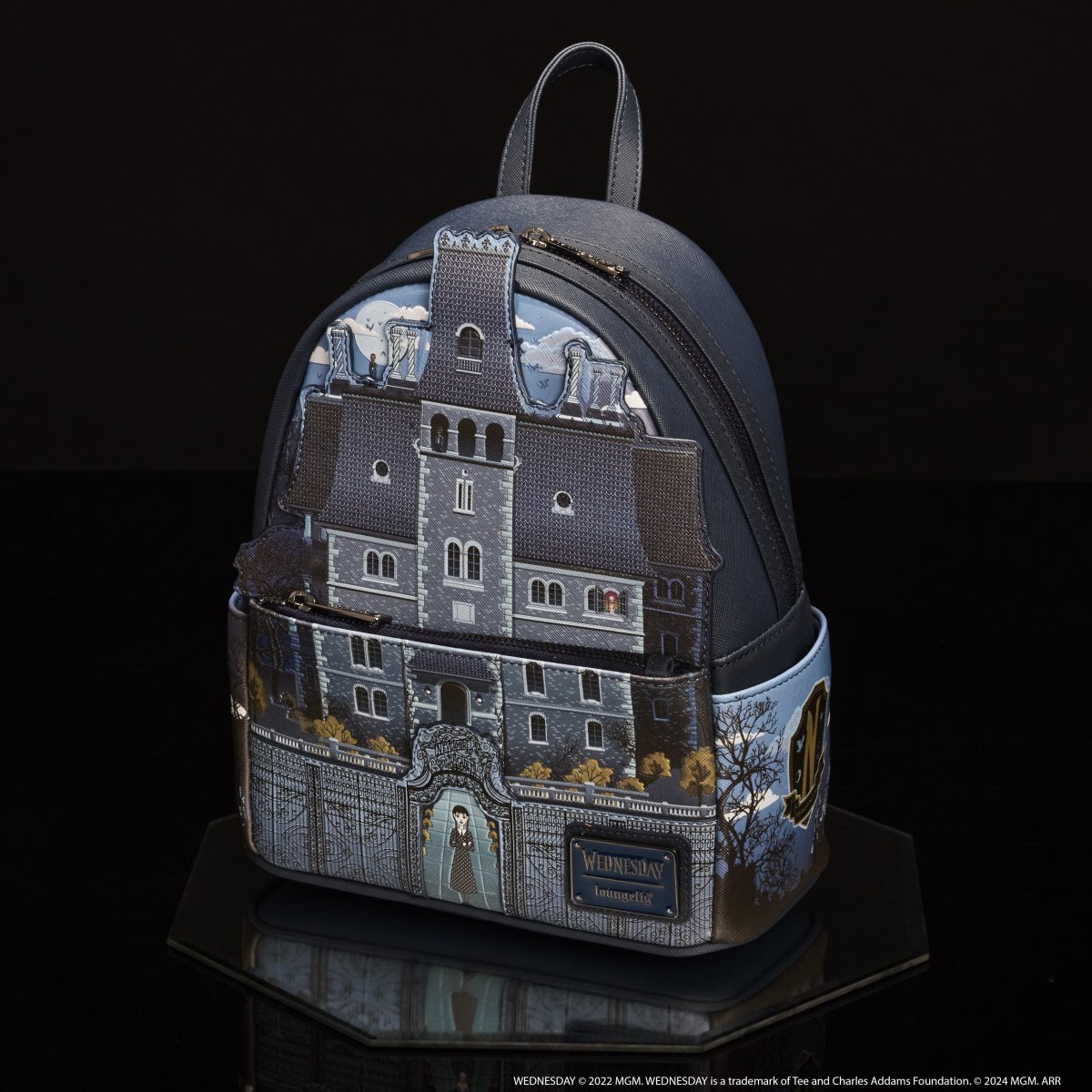 Wednesday Nevermore Academy Castle Glow Mini Backpack - Figurine Bags The Addams Family - vue 2