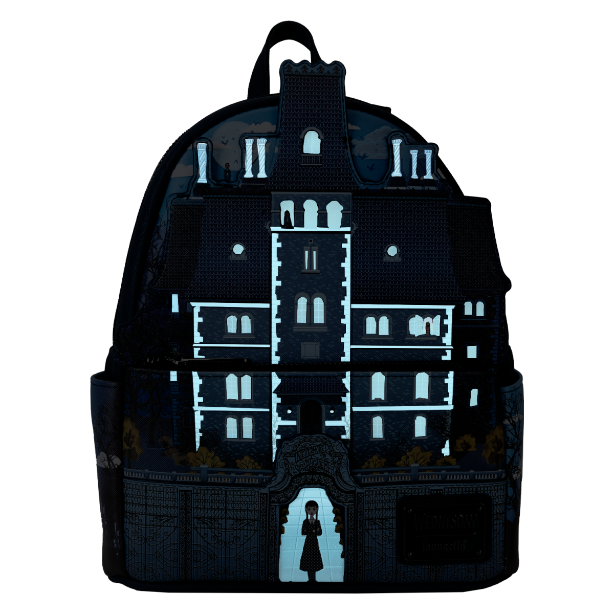 Wednesday Nevermore Academy Castle Glow Mini Backpack - Figurine Bags The Addams Family - vue 4