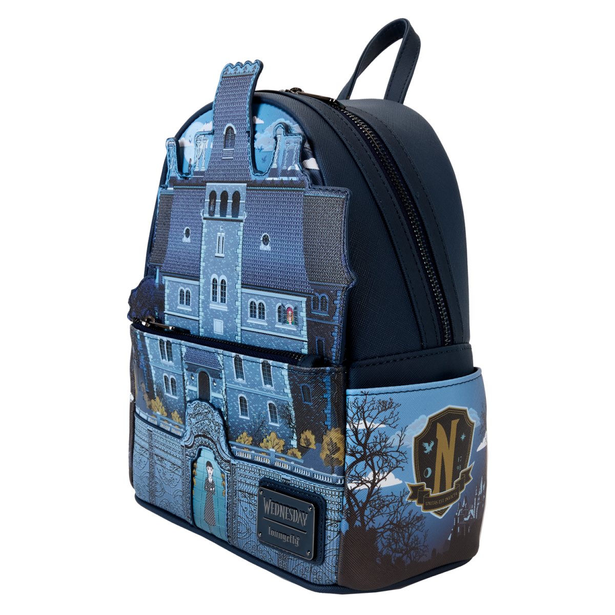 Wednesday Nevermore Academy Castle Glow Mini Backpack - Figurine Bags The Addams Family - vue 5