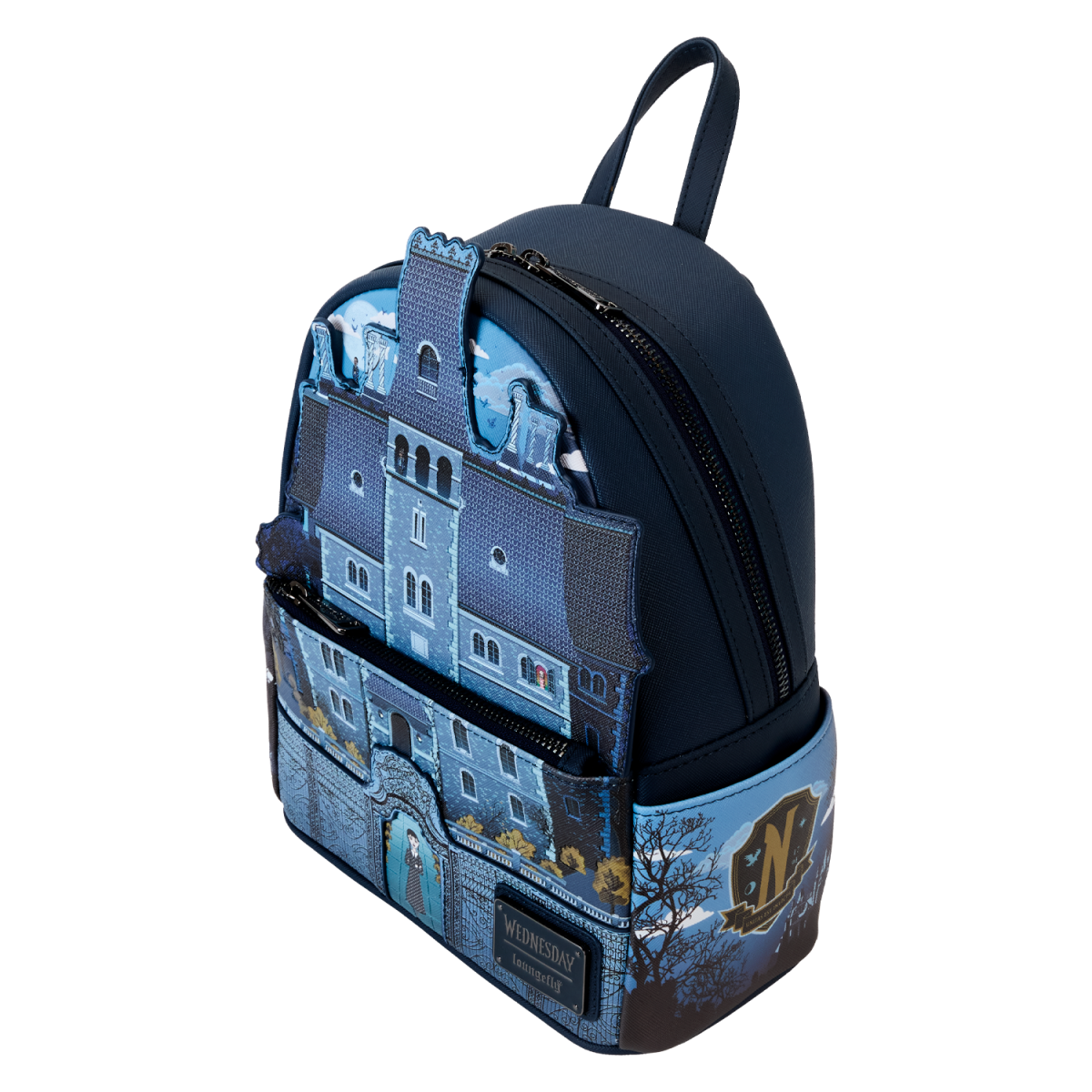 Wednesday Nevermore Academy Castle Glow Mini Backpack - Figurine Bags The Addams Family - vue 6