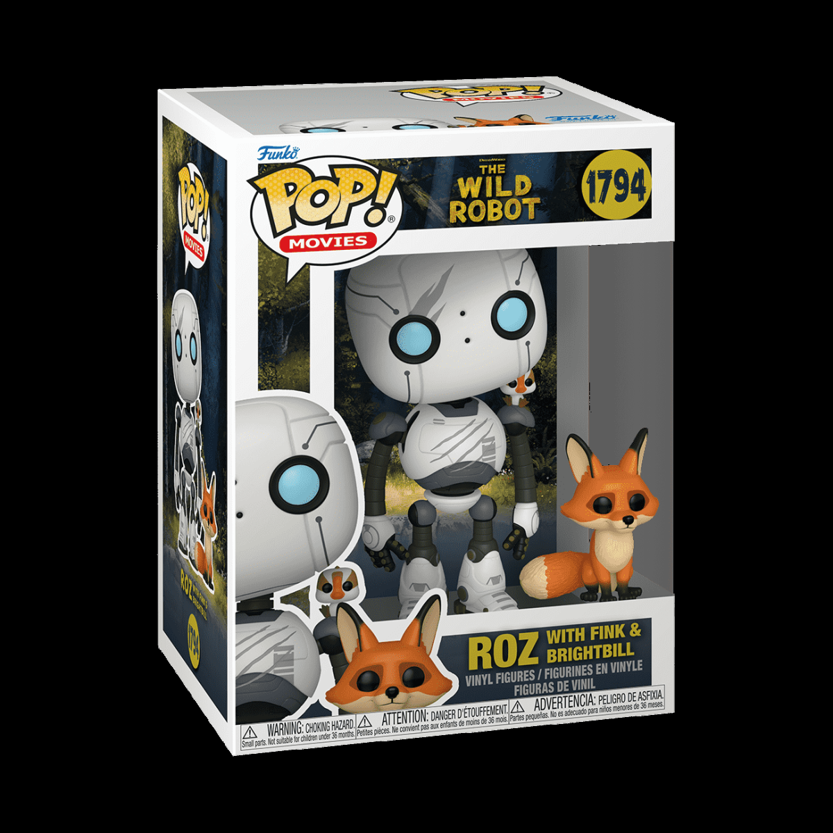 Pop! & Buddy Roz with Fink & Brightbill - Figurine Pop! The Wild Robot - vue 2