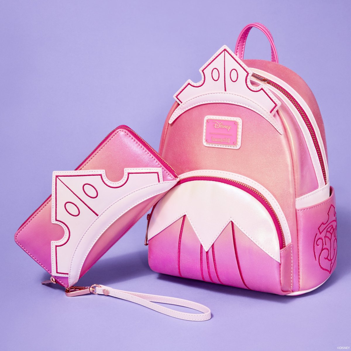 Sleeping Beauty Exclusive Shiny Series Iridescent Cosplay Mini Backpack - Figurine Bags Disney - vue 4