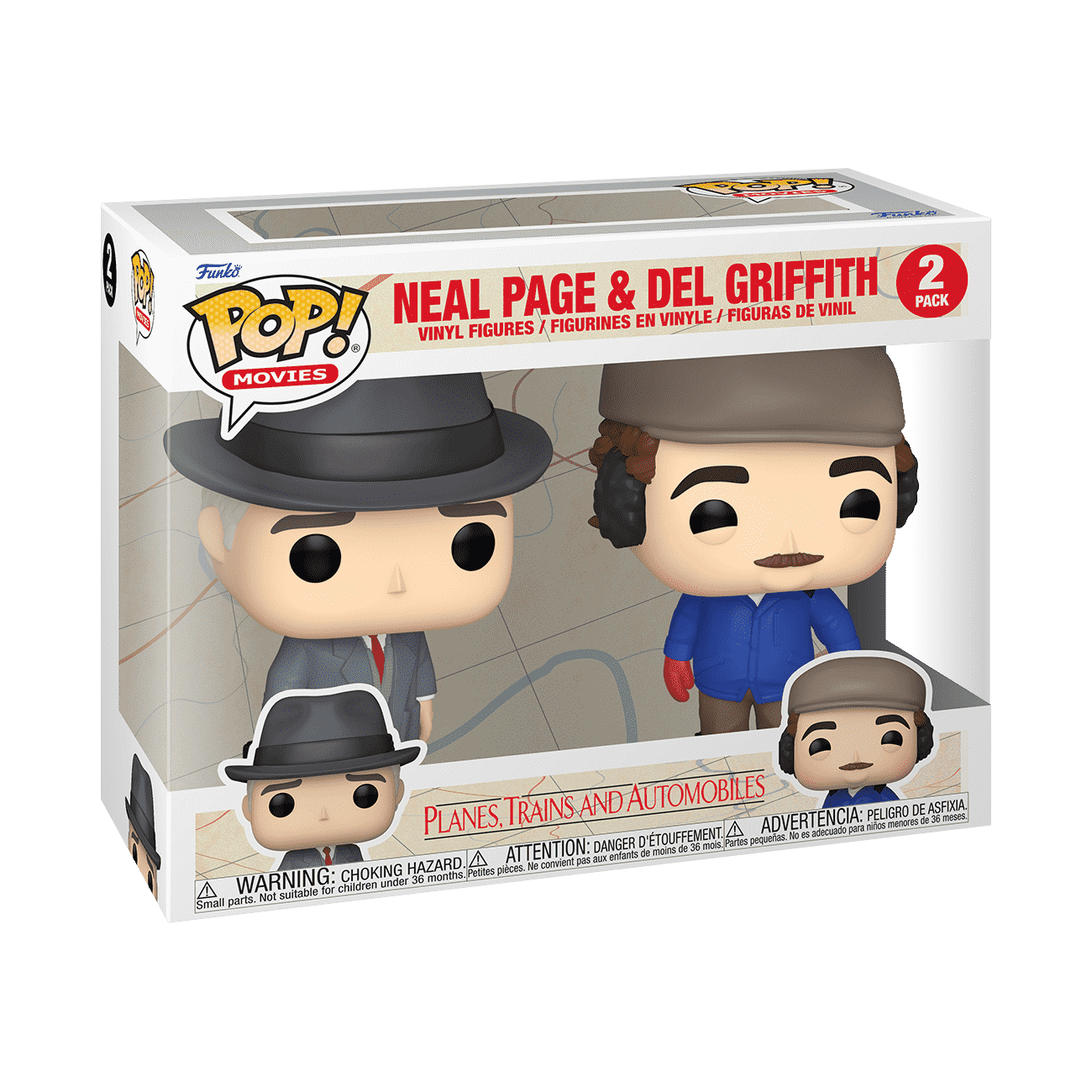 Pop! Neal Page & Del Griffith 2-Pack - Figurine Pop! Planes, Trains and Automobiles - vue 2