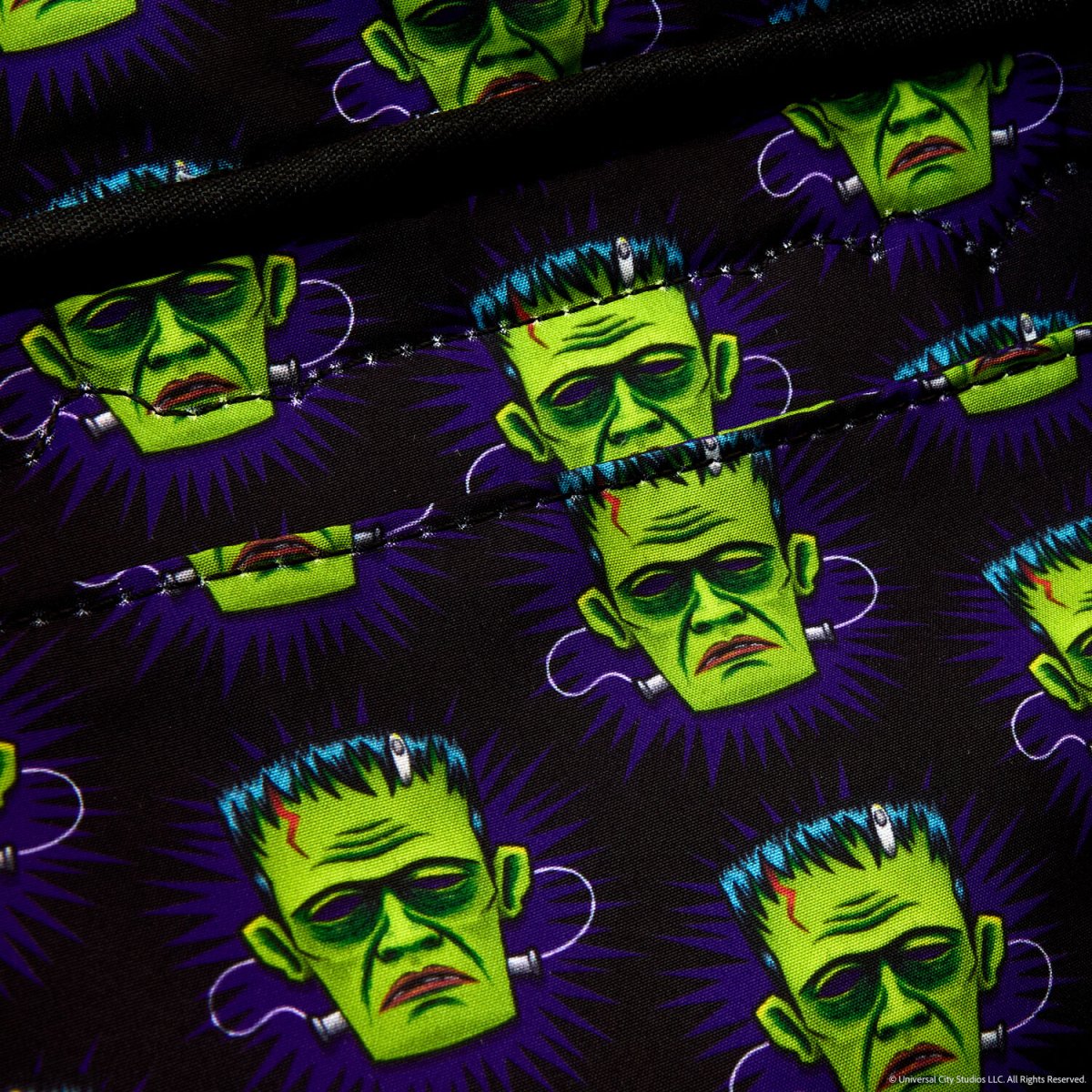 Universal Monsters Frankenstein Mask Glow Mini Backpack With Coin Bag - Figurine Bags Universal Monsters - vue 11