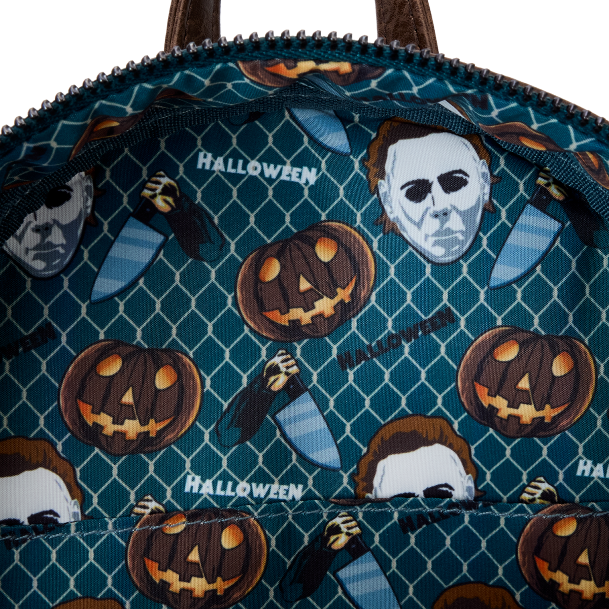Halloween Michael Myers Pumpkin Glow Mini Backpack With Coin Bag - Figurine Bags Halloween - vue 11