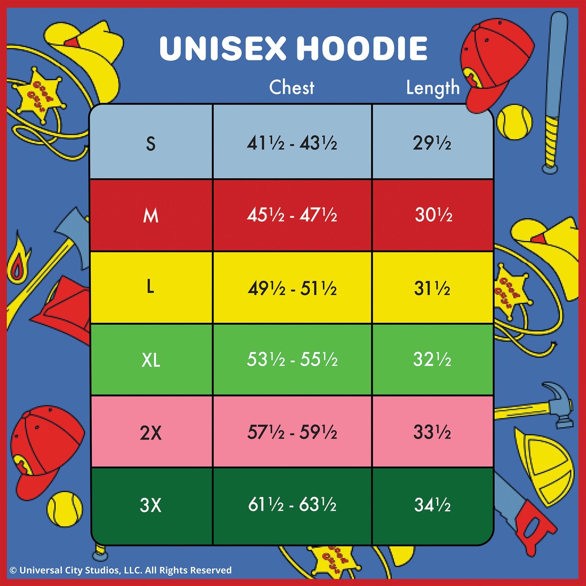 Chucky Good Guys Color Block Unisex Hoodie - Figurine Apparel Chucky - vue 4