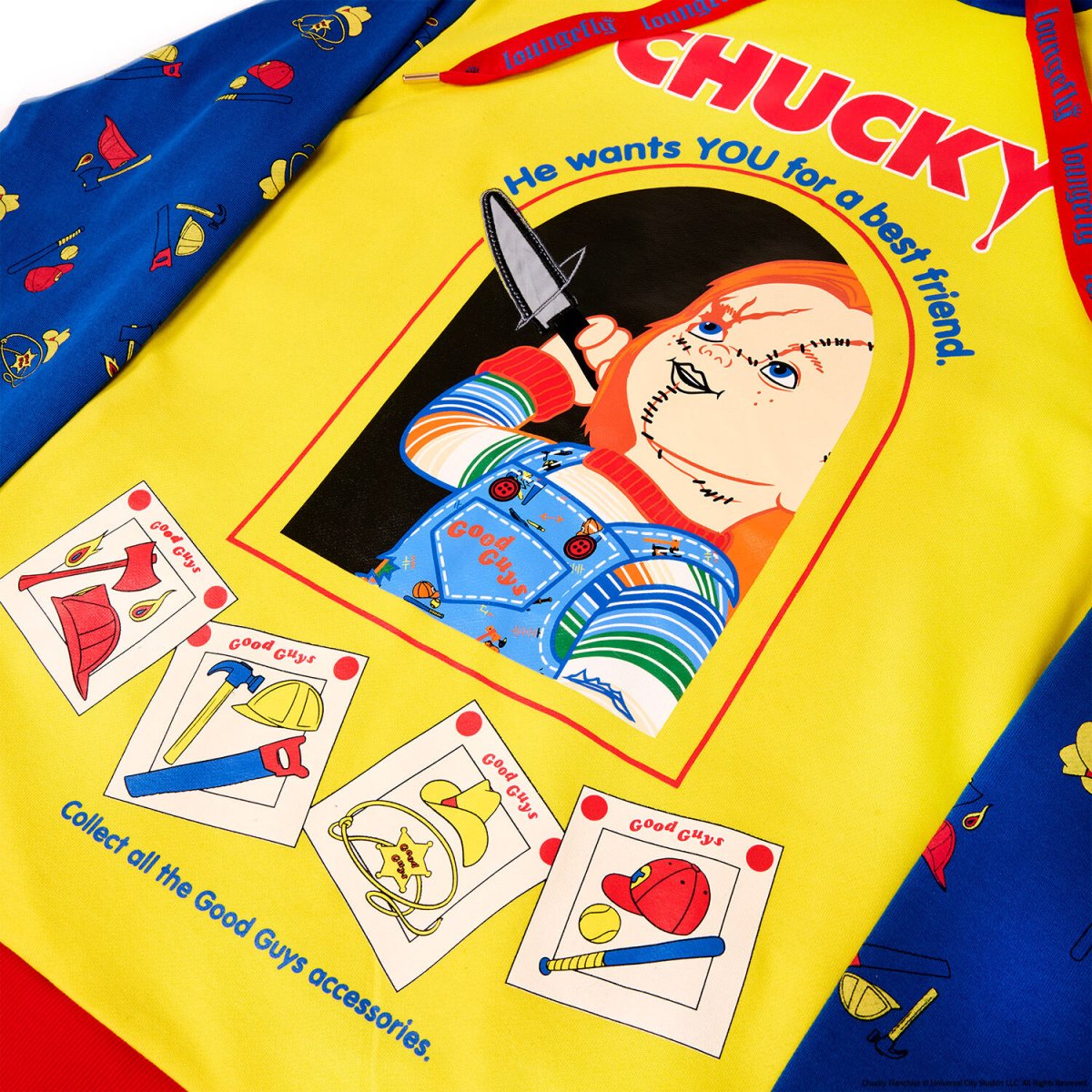 Chucky Good Guys Color Block Unisex Hoodie - Figurine Apparel Chucky - vue 6