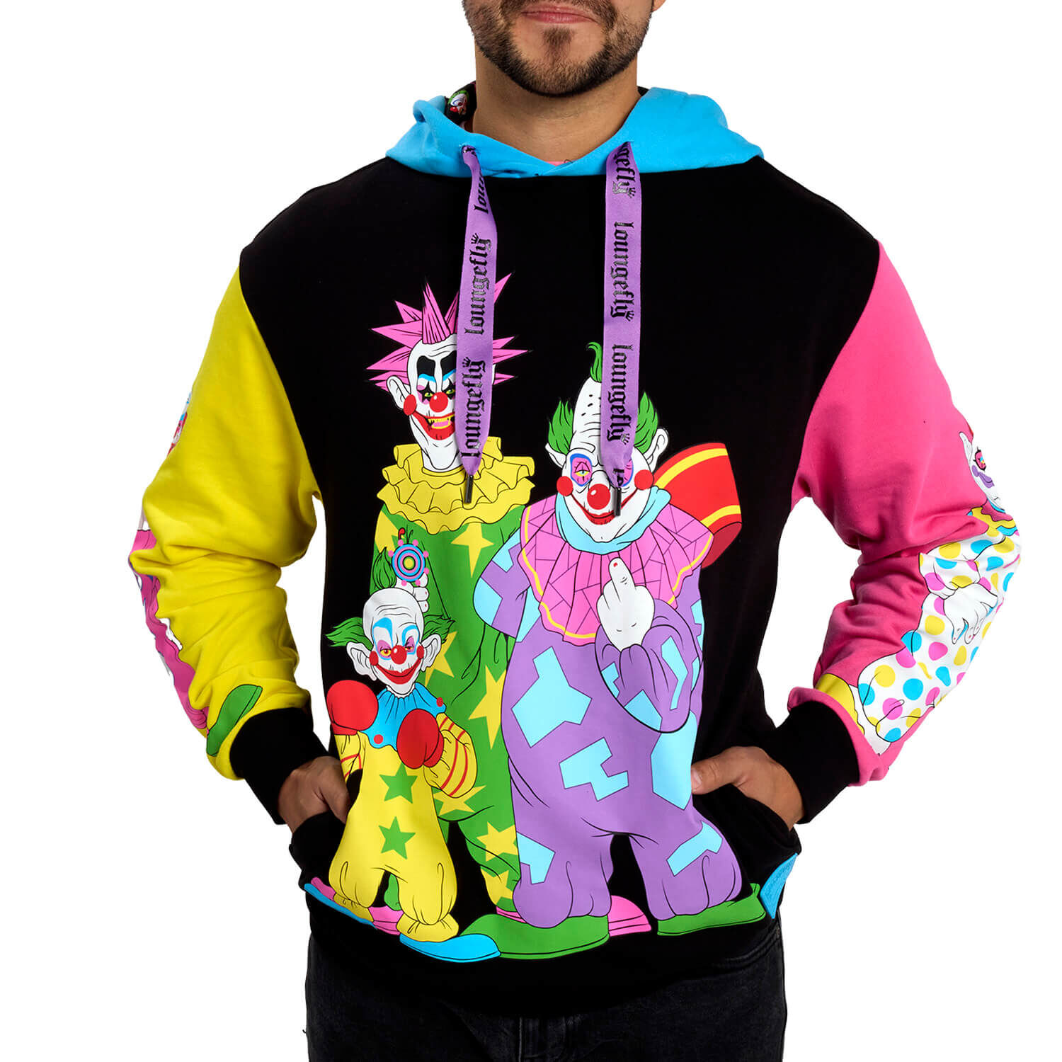 Killer Klowns from Outer Space Color Block Unisex Hoodie - Figurine Apparel