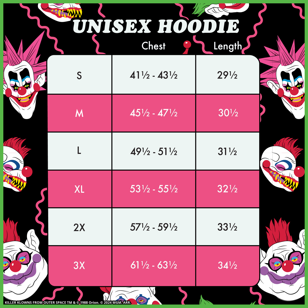 Killer Klowns from Outer Space Color Block Unisex Hoodie - Figurine Apparel Killer Klowns from Outer Space - vue 5