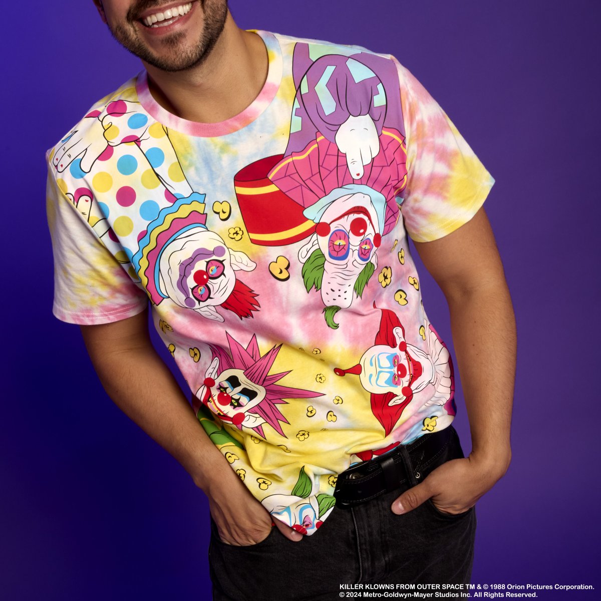 Killer Klowns from Outer Space Tie-Dye Unisex Tee - Figurine Apparel Killer Klowns from Outer Space - vue 2