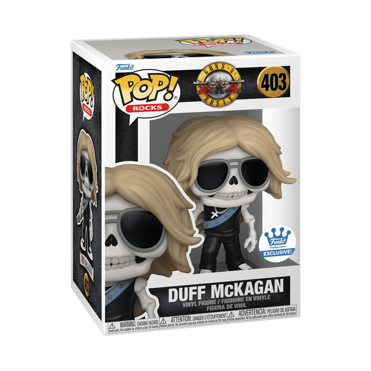 Pop! Duff McKagan (Skeleton) - Figurine Pop! Guns N Roses - vue 3