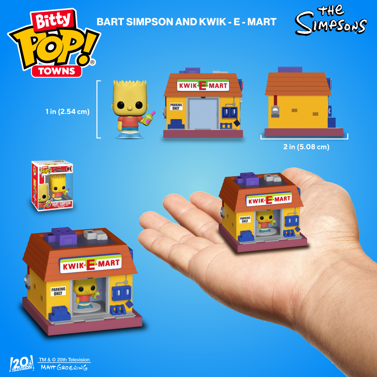 Bitty Pop! Towns Bart Simpson and Kwik-E-Mart - Figurine Bitty Pop! The Simpsons - vue 2