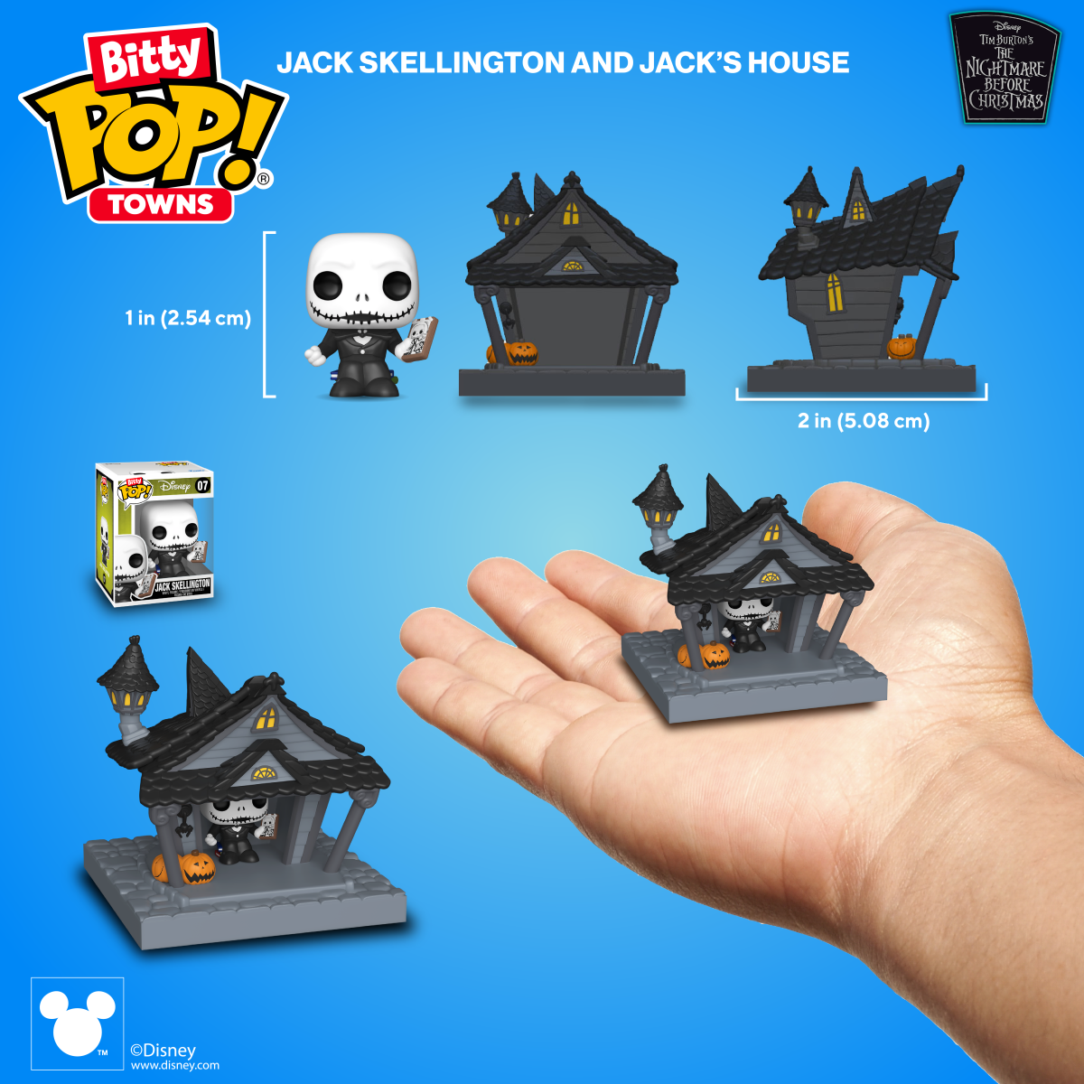 Bitty Pop! Towns Jack Skellington and Jack's House - Figurine Bitty Pop! Disney - vue 2