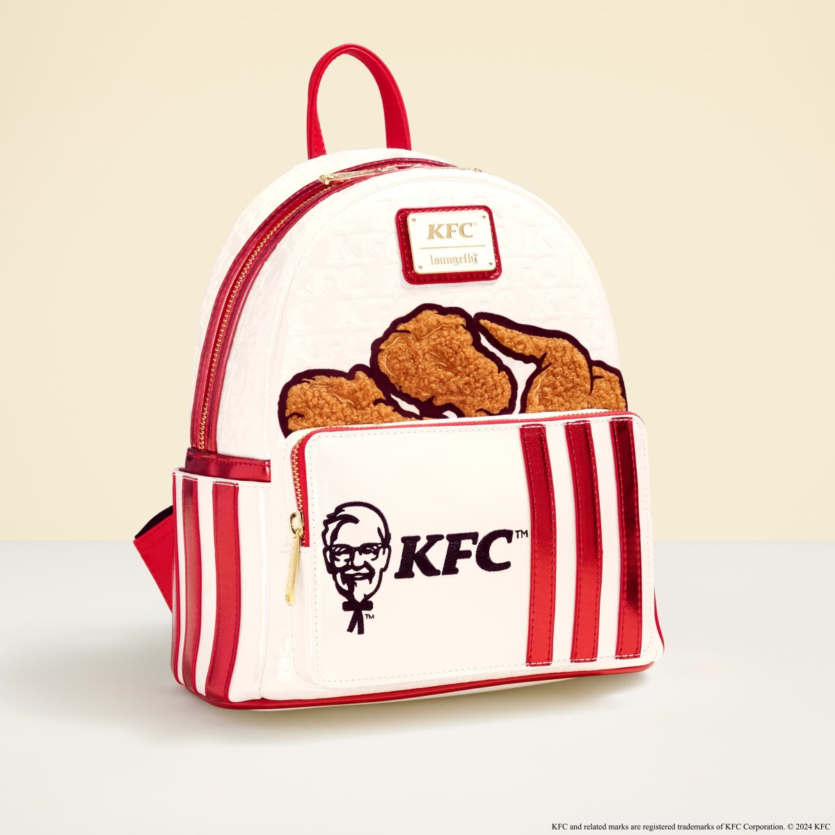 KFC Chicken Bucket Sherpa Mini Backpack - Figurine Bags KFC - vue 2