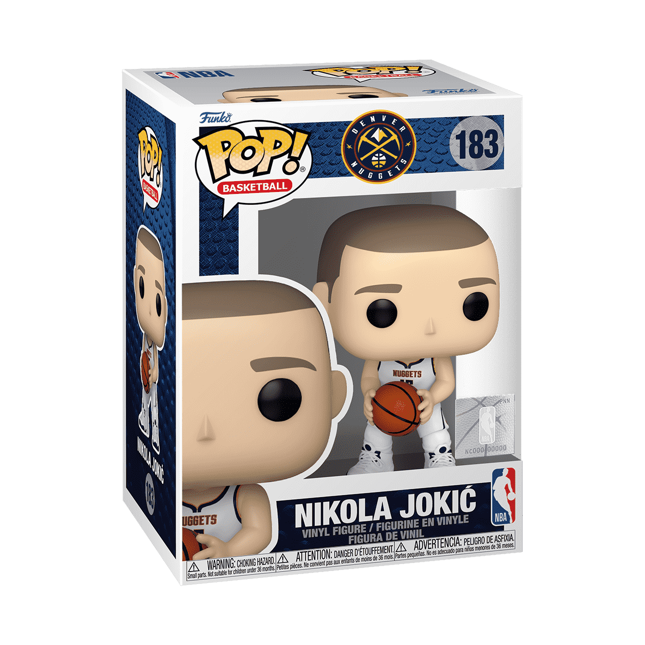 Pop! Nikola Joki?? (White Denver Nuggets Jersey) - Figurine Pop! NBA - vue 2
