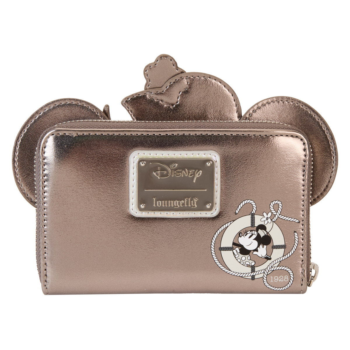D23 Limited Edition Steamboat Willie Platinum Minnie Mouse Zip Around Wallet - Figurine Wallets Disney - vue 4