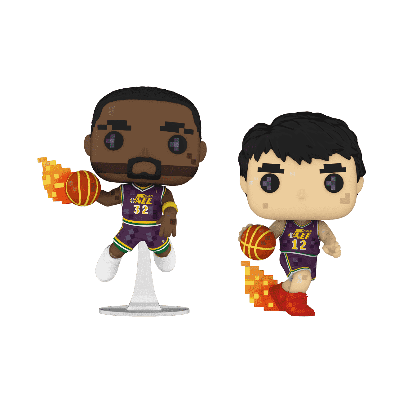 Pop! 8-Bit Karl Malone & John Stockton 2-Pack - Figurine Pop!