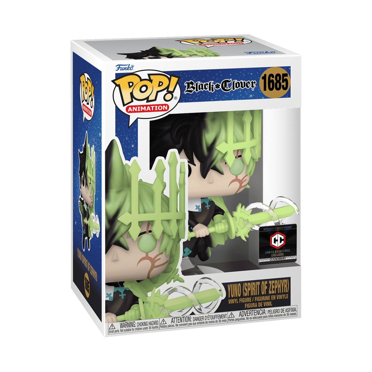 Pop! Yuno (Spirit of Zephyr) - Figurine Pop! Black Clover - vue 2