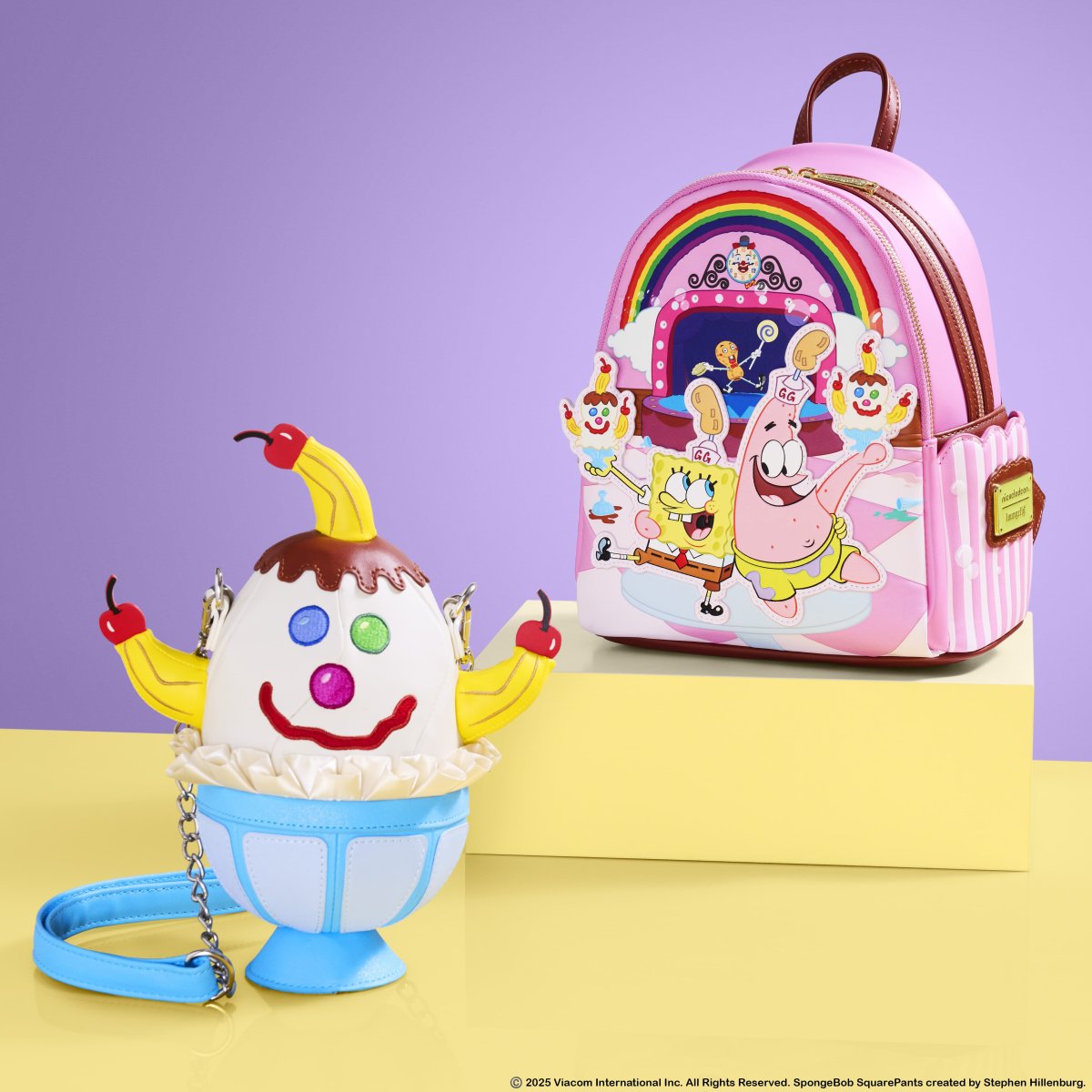 SpongeBob Squarepants Goofy Goober Ice Cream Sundae Figural Crossbody Bag - Figurine Bags Nickelodeon - vue 3