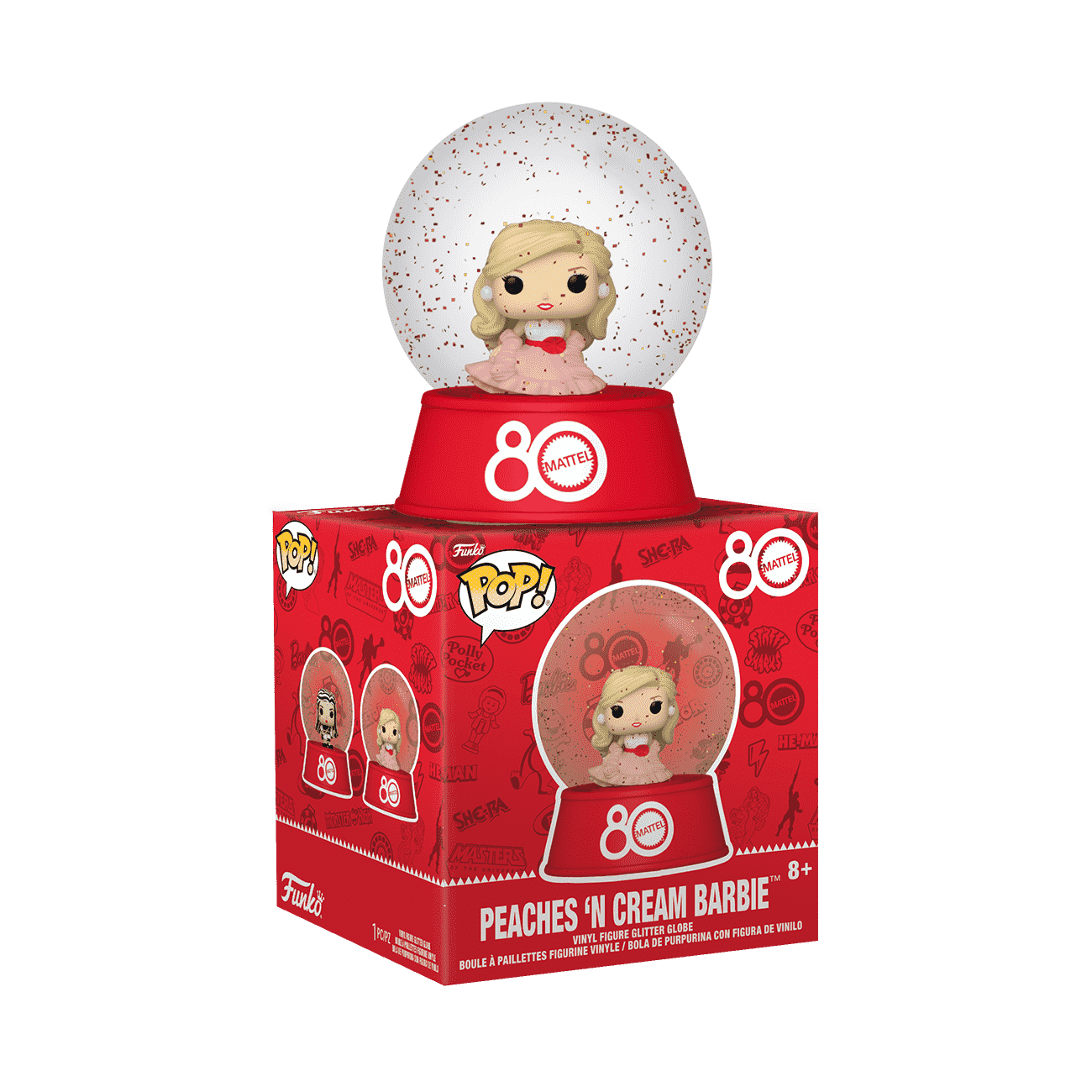 Peaches 'N Cream Barbie Mini Glitter Globe - Figurine Pop! Barbie - vue 2