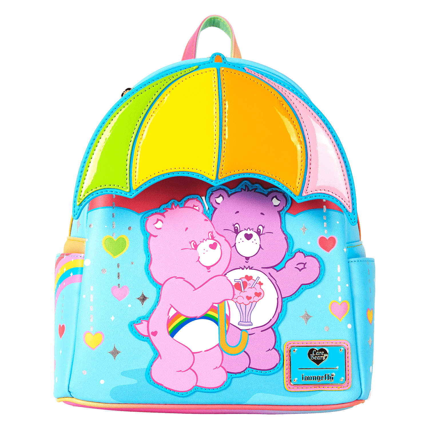 Care Bears Cheer Bear & Share Bear Rainbow Umbrella Mini Backpack - Figurine Bags