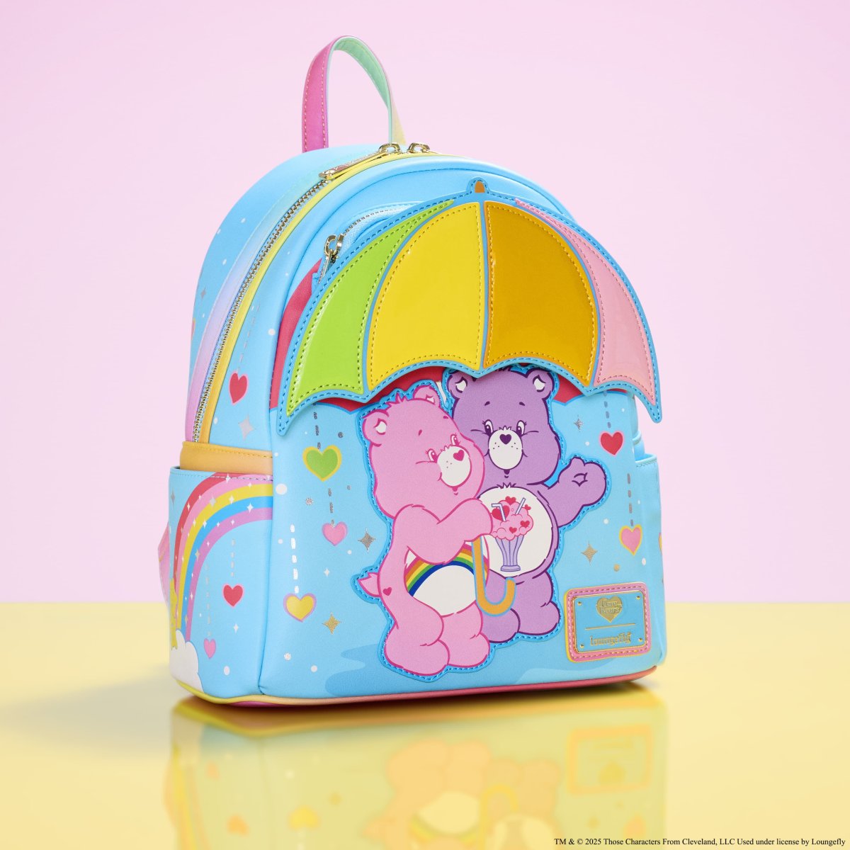 Care Bears Cheer Bear & Share Bear Rainbow Umbrella Mini Backpack - Figurine Bags Care Bears - vue 2