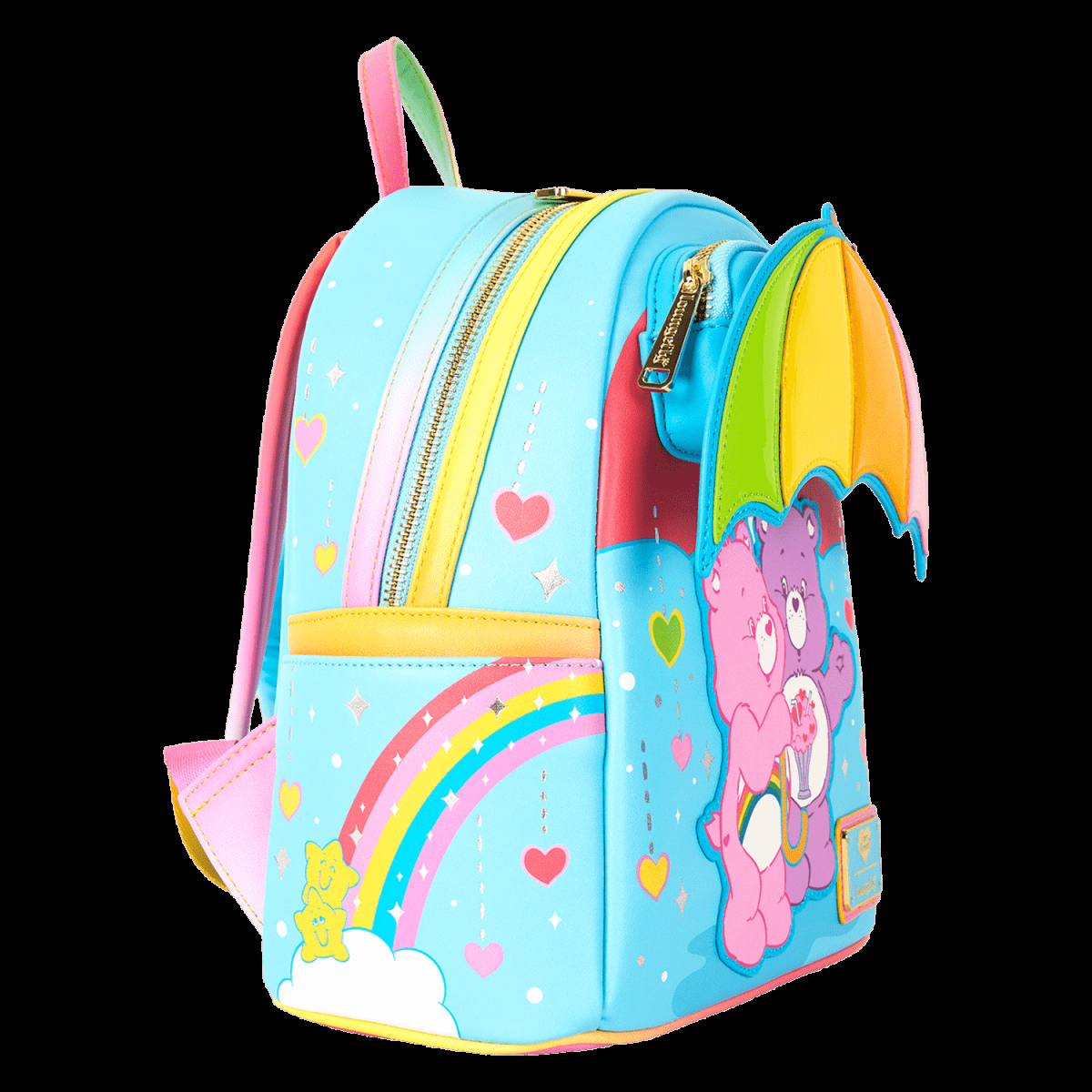 Care Bears Cheer Bear & Share Bear Rainbow Umbrella Mini Backpack - Figurine Bags Care Bears - vue 4