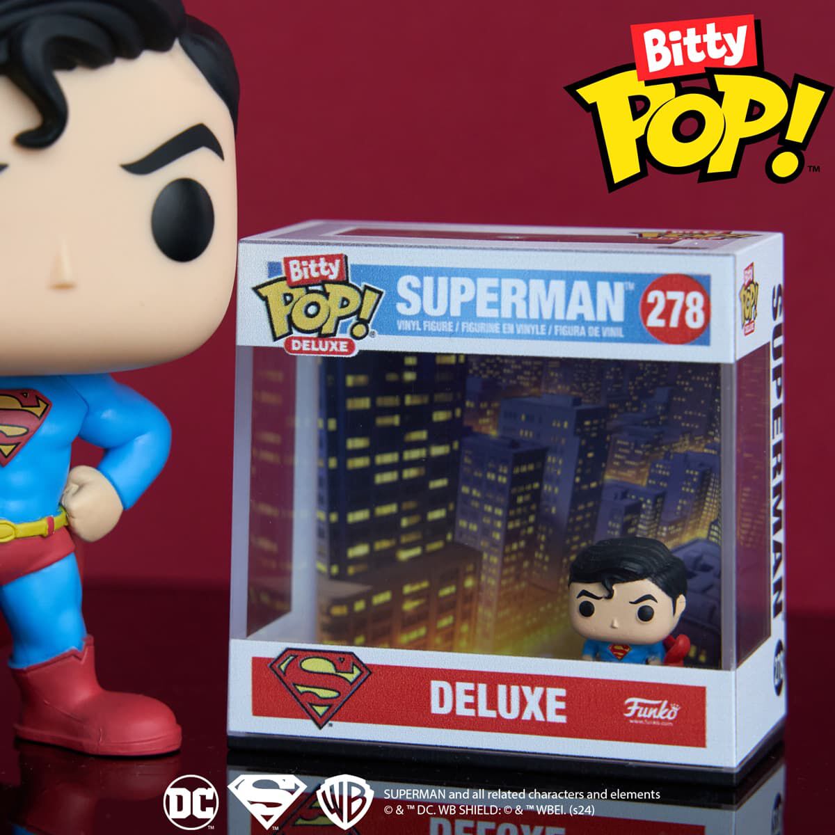 Bitty Pop! Deluxe Superman (Cityscape) - Figurine Bitty Pop! DC Comics - vue 2