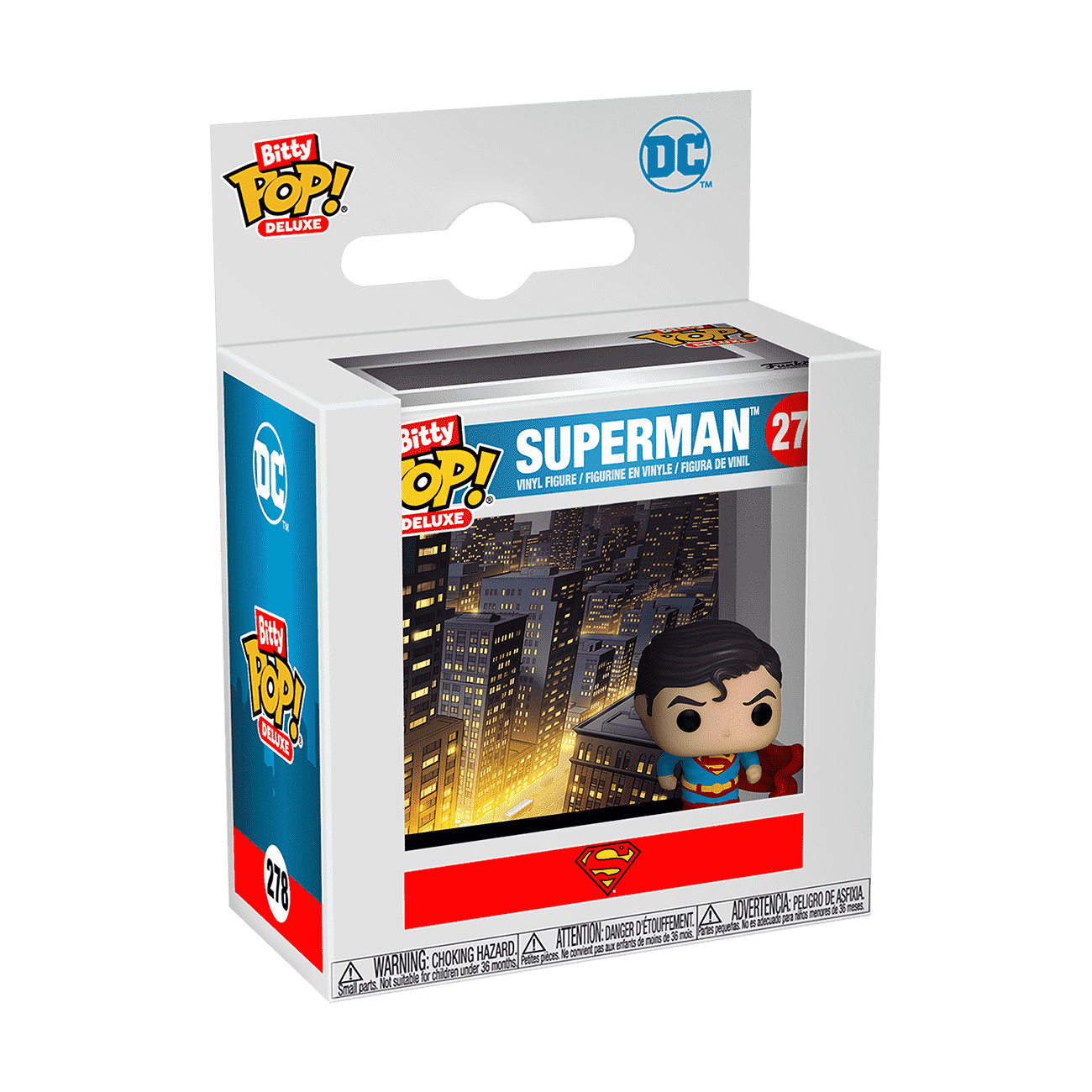 Bitty Pop! Deluxe Superman (Cityscape) - Figurine Bitty Pop! DC Comics - vue 3