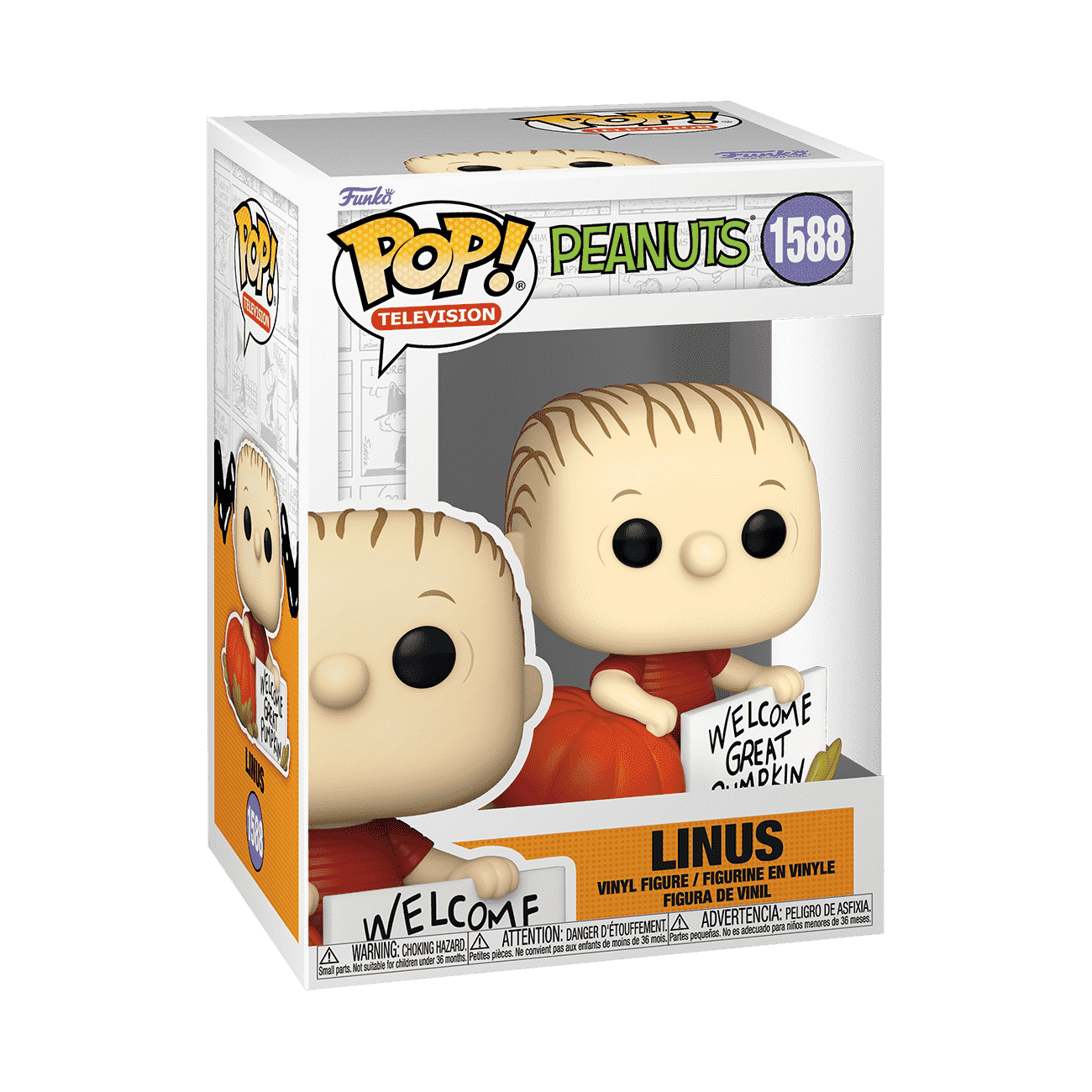 Pop! Linus with Pumpkin - Figurine Pop! Peanuts - vue 2