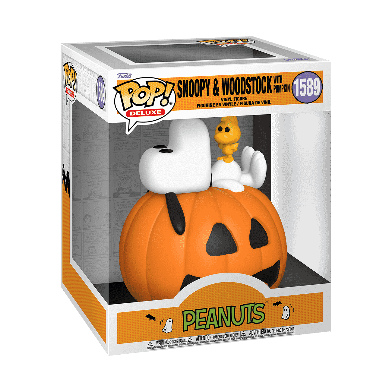 Pop! Deluxe Snoopy & Woodstock with Pumpkin - Figurine Pop! Peanuts - vue 2