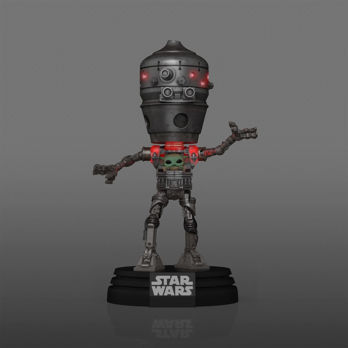 Pop! Deluxe Lights and Sounds IG-12 with Grogu - Figurine Pop! Star Wars - vue 3
