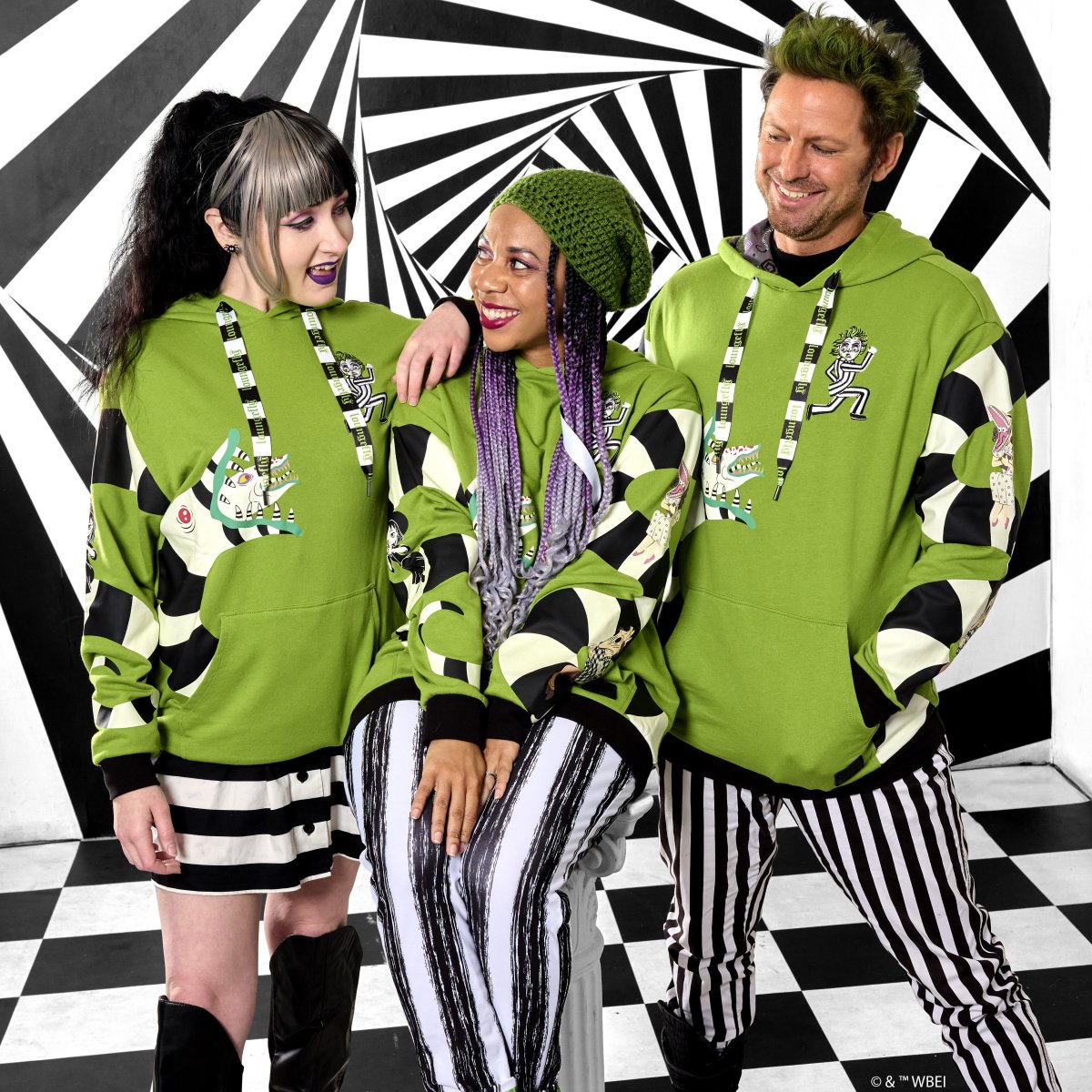 Beetlejuice Sandworm Glow Unisex Hoodie - Figurine Apparel Beetlejuice - vue 2