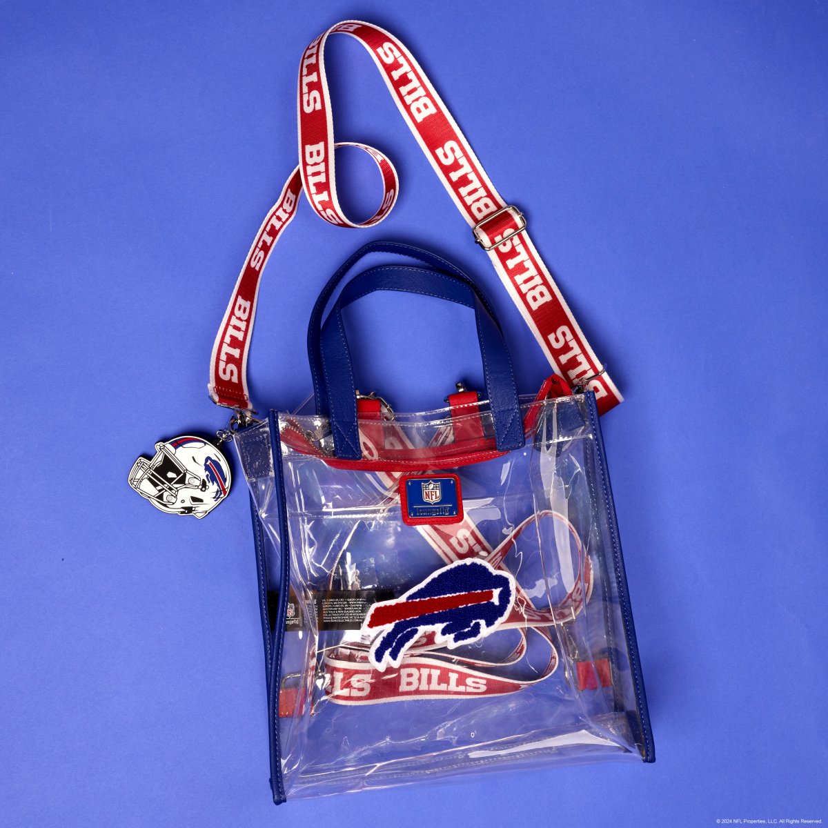 NFL Buffalo Bills Clear Convertible Backpack & Tote Crossbody Stadium Bag - Figurine Bags NFL - vue 2
