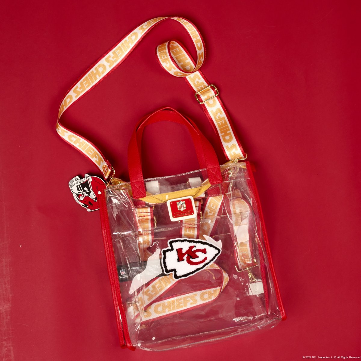 NFL Kansas City Chiefs Clear Convertible Backpack & Tote Crossbody Stadium Bag - Figurine Bags NFL - vue 2