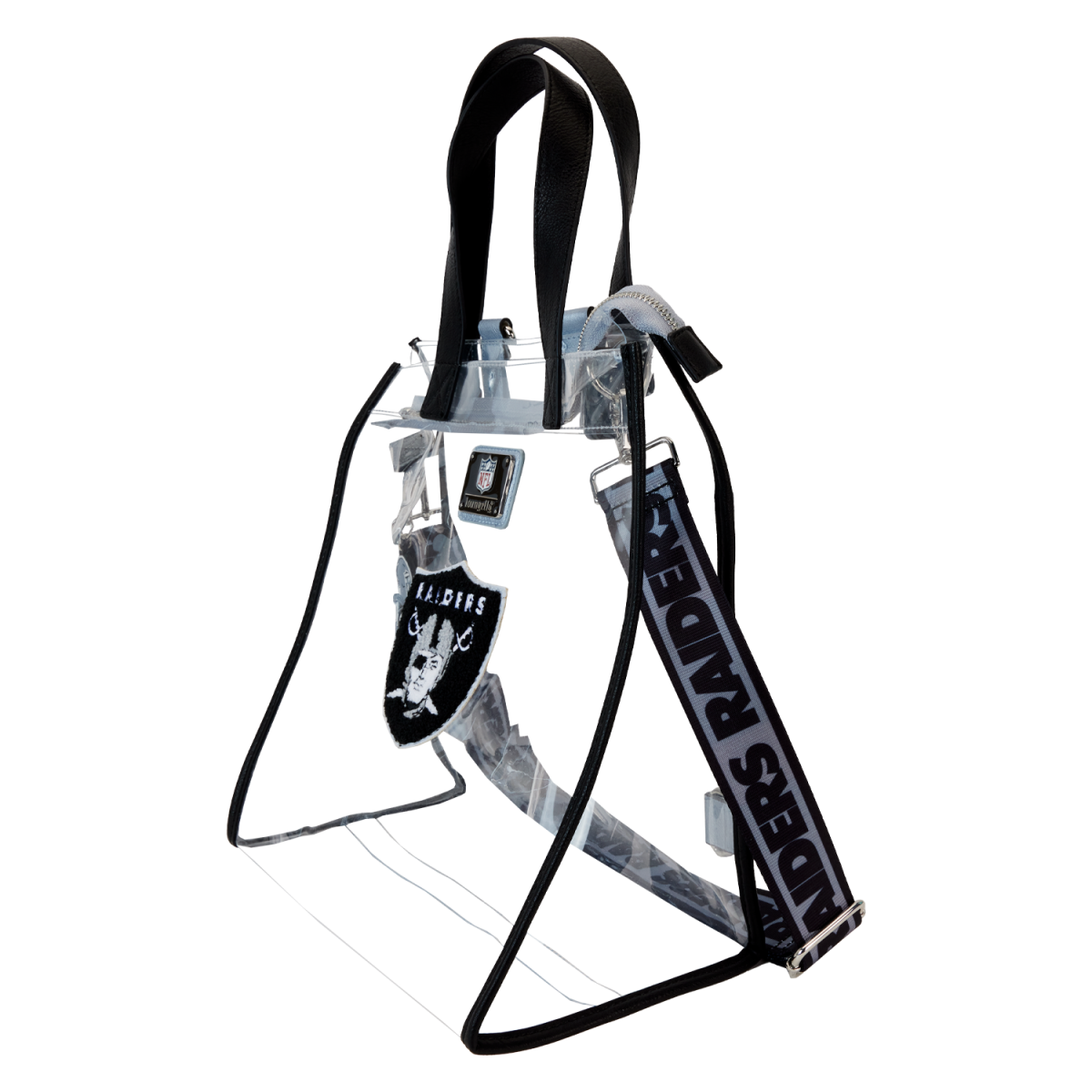 NFL Las Vegas Raiders Clear Convertible Backpack & Tote Crossbody Stadium Bag - Figurine Bags NFL - vue 4