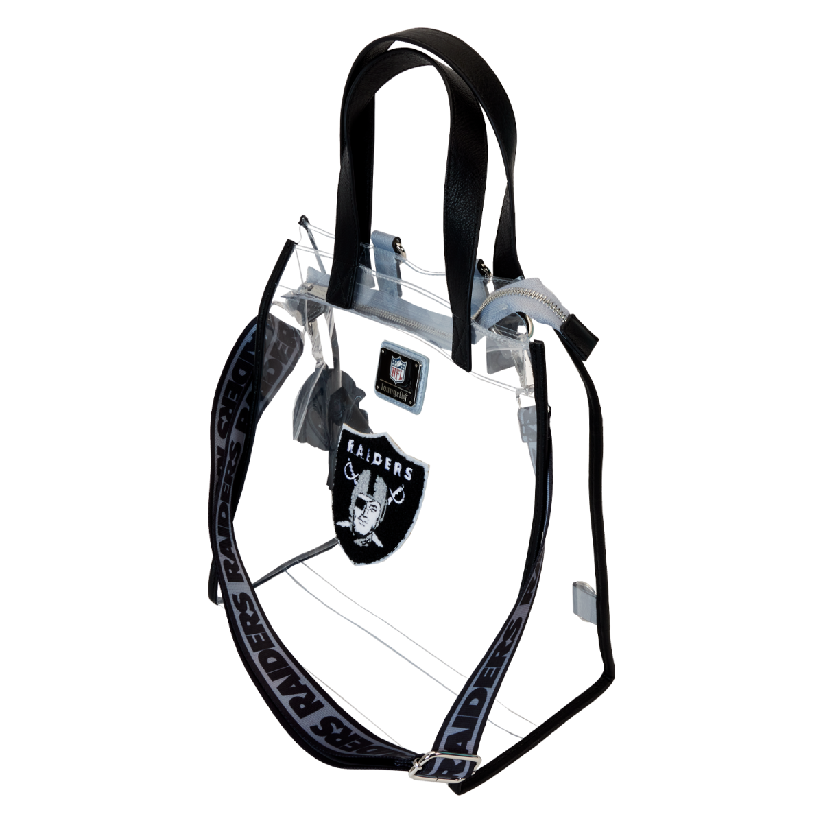 NFL Las Vegas Raiders Clear Convertible Backpack & Tote Crossbody Stadium Bag - Figurine Bags NFL - vue 5