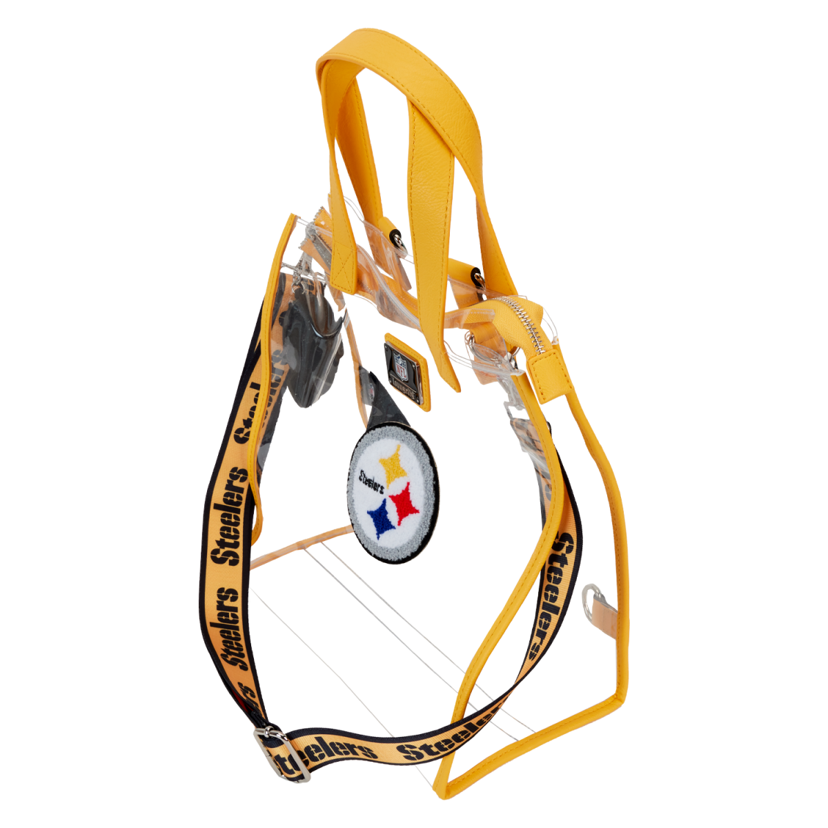 NFL Pittsburgh Steelers Clear Convertible Backpack & Tote Crossbody Stadium Bag - Figurine Bags NFL - vue 5
