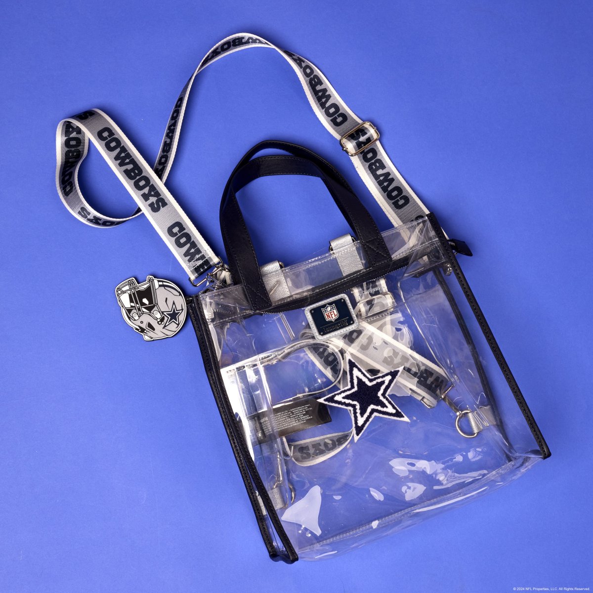 NFL Dallas Cowboys Clear Convertible Backpack & Tote Crossbody Stadium Bag - Figurine Bags NFL - vue 2