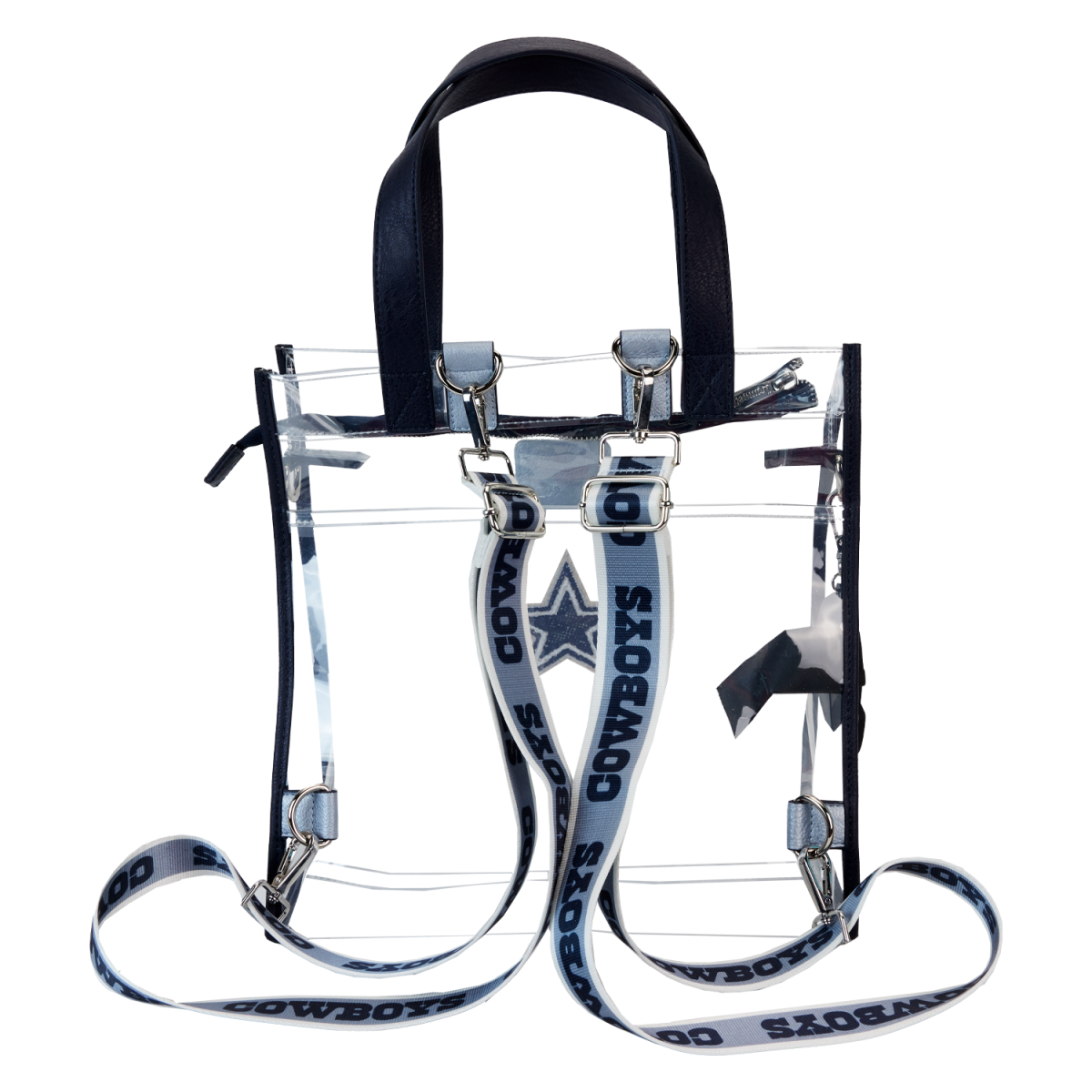 NFL Dallas Cowboys Clear Convertible Backpack & Tote Crossbody Stadium Bag - Figurine Bags NFL - vue 6