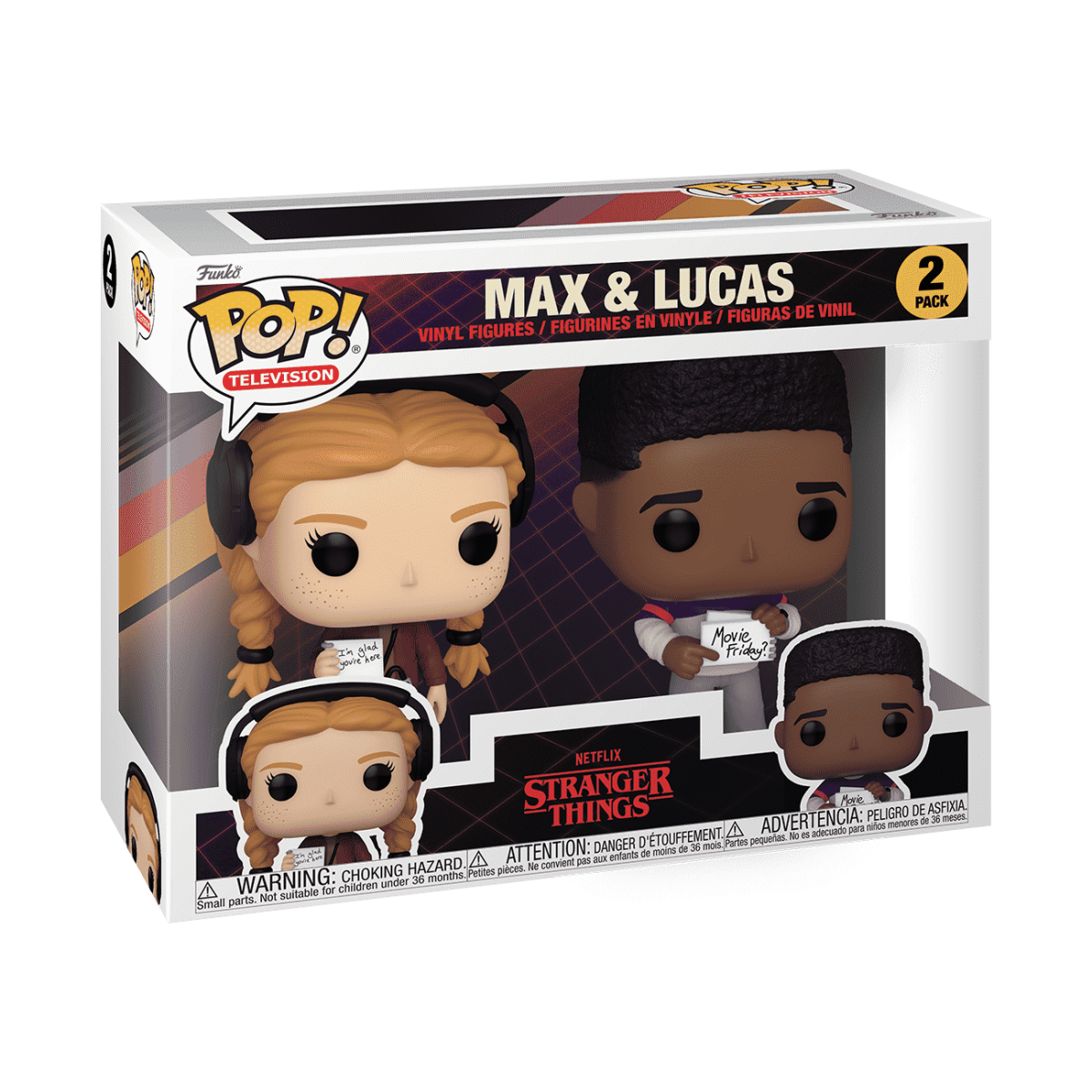 Pop! Max Mayfield & Lucas Sinclair 2-Pack - Figurine Pop! Stranger Things - vue 2